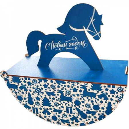 Новогодний подарок Лошадка Качалка